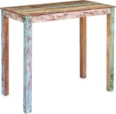 Bartafel massief gerecycled hout 115x60x107 cm