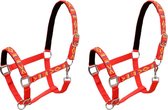 Hoofdstellen voor paard maat full nylon rood 2 st