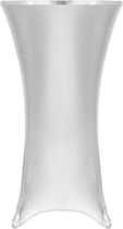 2 st Tafelhoezen stretch 80 cm zilver