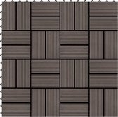 Terrastegels 30x30 cm 1 m² HKC donkerbruin 11 st