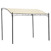 Prieel - Staal en stof - Crèmewit en zwart - 3 x 2,5 m