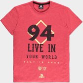 PlayStation Heren Tshirt -L- Since 94 Rood