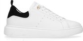 Sacha - Heren - Witte sneakers met zwart detail - Maat 42