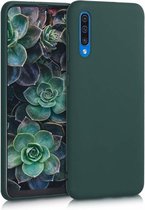 Silicone case Samsung Galaxy A50 - groen + glazen screen protector