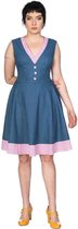 Dancing Days Flare jurk -XL- DINER DAYS Blauw