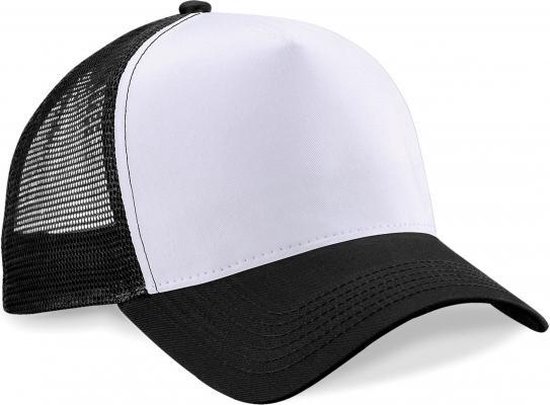 5x Truckers baseball caps zwart/wit voor volwassenen - voordelige petjes/caps 5 stuks