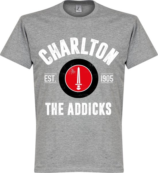Charlton Athletic Established T-Shirt - Grijs - XXXL