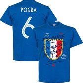 Frankrijk Champions Du Monde 2018 Pogba T-Shirt - Blauw - XXXXL