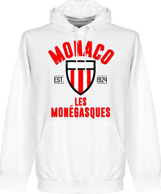 AS Monaco Established Hooded Sweater - Wit - M | bol.com