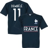Frankrijk Dembele 11 Team T-Shirt - Navy - XXXXL
