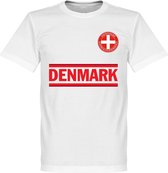 Denemarken Team T-Shirt - Wit - XXXL