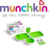 Vaisselle pour enfants Munchkin Color Me Hungry Splash - Vert - 7 pièces