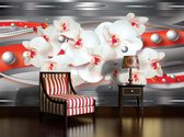 Ribbon Flowers Abstract Photo Wallcovering