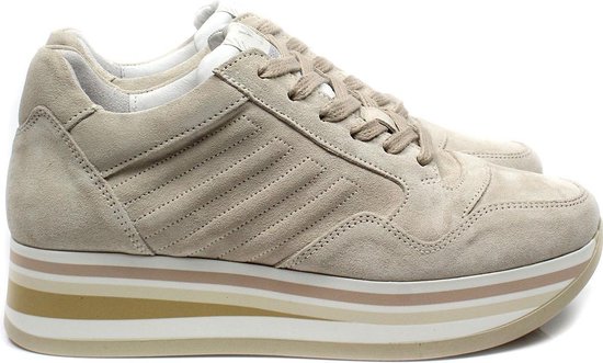 VIA VAI Dames Veterschoenen Mila 5209036-01 Beige - Maat 37