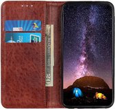 OnePlus 8 Pro Crazy Horse Portemonnee Hoesje Bruin