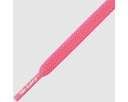Mr. Lacy - Schoenveter - Flexies - Plat - Neon Roze  - Elastische veters - Lengte90 cm