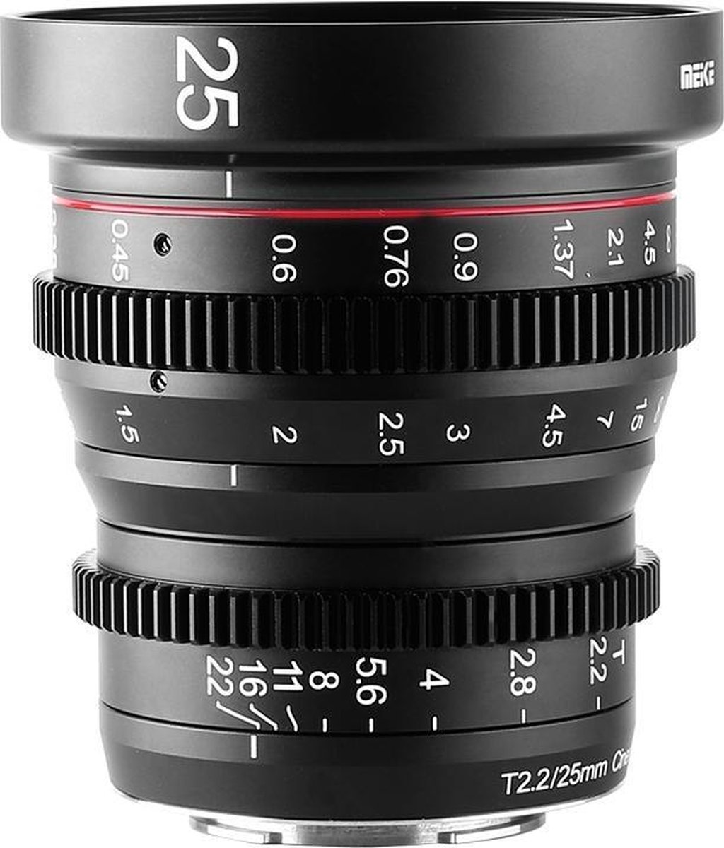 Meike 25mm T2.2 MILC Bioscooplens Zwart