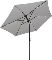 Zweefparasol kantelbaar met LED 3 m zandwit