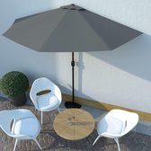 Balkonparasol half met aluminium paal 300x150 cm antraciet