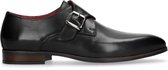 Manfield - Homme - Chaussures à boucle en cuir noir - Taille 42