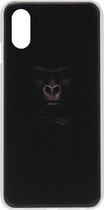 ADEL Kunststof Back Cover Hardcase Hoesje Geschikt voor iPhone XS/ X - Apen Gorilla