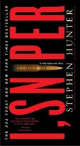 Boekomslag van "I, Sniper" door Stephen Hunter, met de titel in grote rode letters en een kogel.