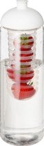 Transparante drinkfles/waterfles met  fruit infuser 850 ml - Sportfles