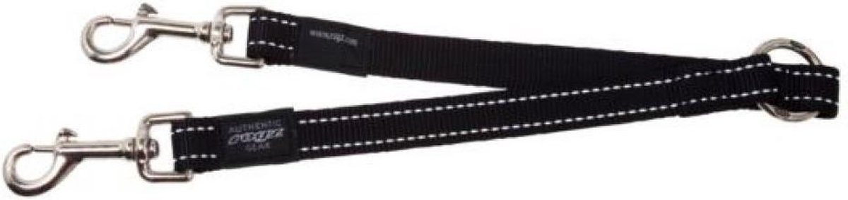 Rogz For Dogs Snake Hondenriem Splitter - 16 mm x 23 cm - Zwart
