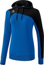Erima Club 1900 2.0 Sweater met Capuchon Dames New Royal-Zwart Maat 34
