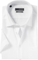 Seidensticker regular fit overhemd - korte mouw - wit - Strijkvrij - Boordmaat: 51