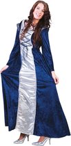 Funny Fashion - Middeleeuwen & Renaissance Kostuum - Midlands Ridder Jurk Vrouw - blauw - Maat 44-46 - Carnavalskleding - Verkleedkleding