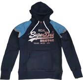 Superdry stevige zachte donkerblauwe sweater hoodie - Maat S