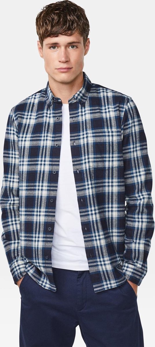 WE Fashion Heren regular fit geruit overhemd Maat L bol