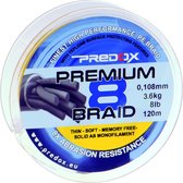 Predox Fusion Premium 8 Braid - Vislijn - Gevlochten vislijn - Diameter 0.153mm - Lengte 120m - Trekkracht 6.50 kg - Kleur Fluo Yellow - Roofvis