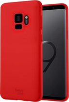 HappyCase Samsung Galaxy S9 Siliconen Back Cover Hoesje Rood