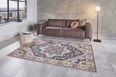 Vintage vloerkleed Orient - blauw/oranje 120x170 cm