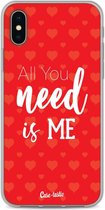 Casetastic Apple iPhone X / iPhone XS Hoesje - Softcover Hoesje met Design - All you need is me Print