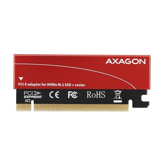 Foto: Axagon pcem2 s pci e 3 0 16x m 2 ssd nvme up to 80mm ssd low profile cooler pciem m 2