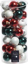 Glas Kerstballen Mix (6cm) Box 49 Stuks Waiting For Santa