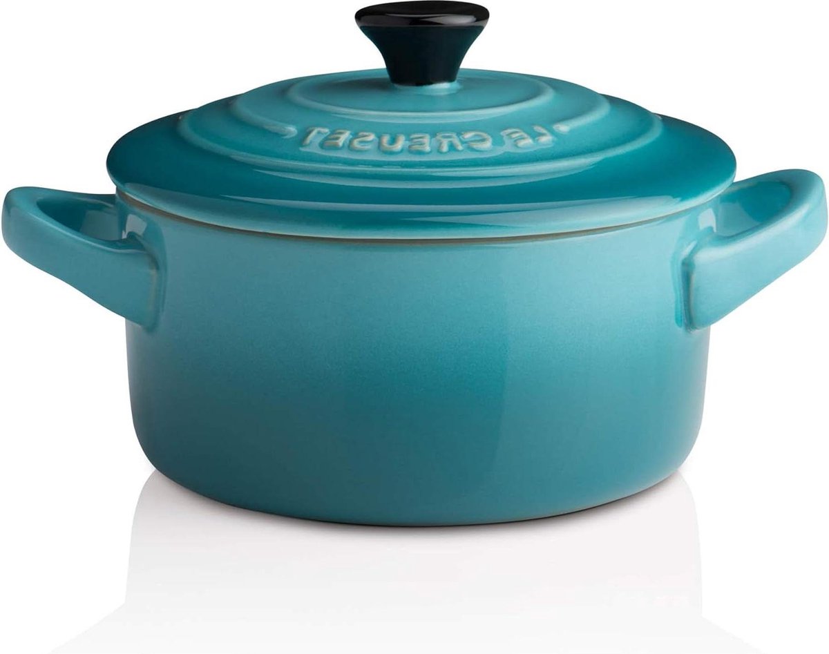 Steengoed kleine braadpan - 250 ml - 8 OZ - 10cm rond - groenblauw