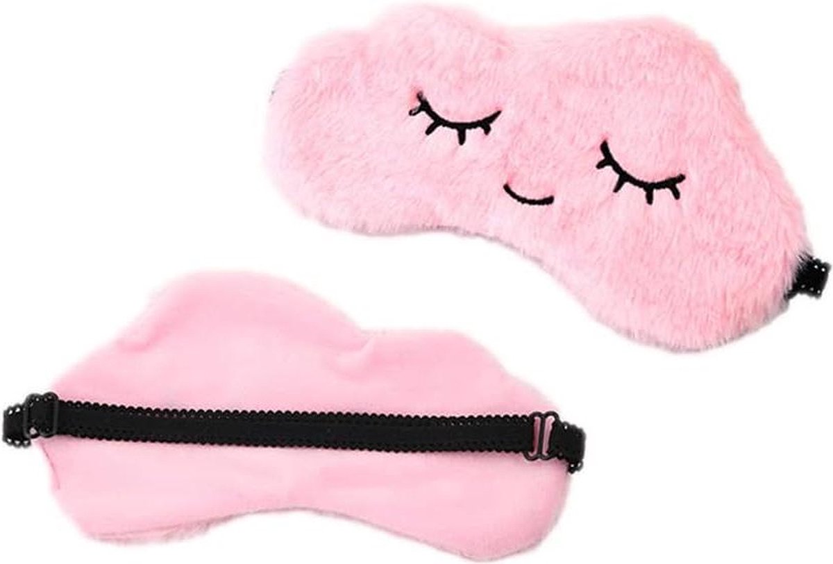 Lichtblokkerend nachtmasker - 100% huidvriendelijk zijde - geurneutraal - verstelbare riem - roze