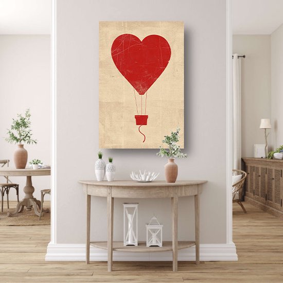 Portrait de coeur - Portrait de forme - Peinture sur toile Fond - Tableau moderne - Tableaux sur toile - Toile de Décoration murale 60x90 cm