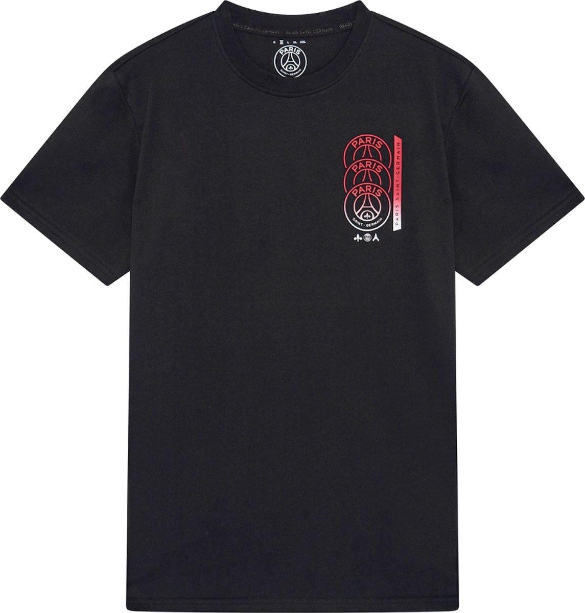 Paris Saint-Germain T-Shirt Heren - Maat S - Voetbal T-Shirt - Zwart - 100% Katoen - Officiële PSG Fanmerchandise