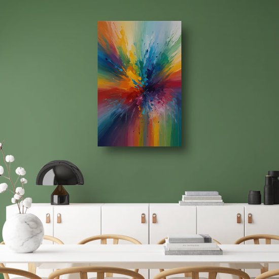 Tableaux expressionnisme abstrait - Décoration murale art moderne - Tableaux sur toile Salon - Décoration salon industriel - Toile cuisine - Toile décoration chambre 50x70 cm