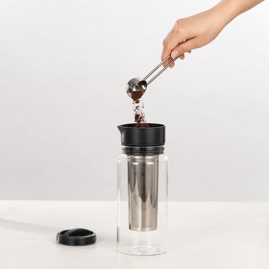 Cold Brew Koffiezetapparaat - 2-in-1 koffiemachine en theemaker - 1 l koud brouwglas - ij koffie - tricolate brewer