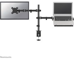 Neomounts FPMA-D550NOTEBOOK Monitorarm 1 scherm met laptophouder 10-32" - 0-8 kg - zwart