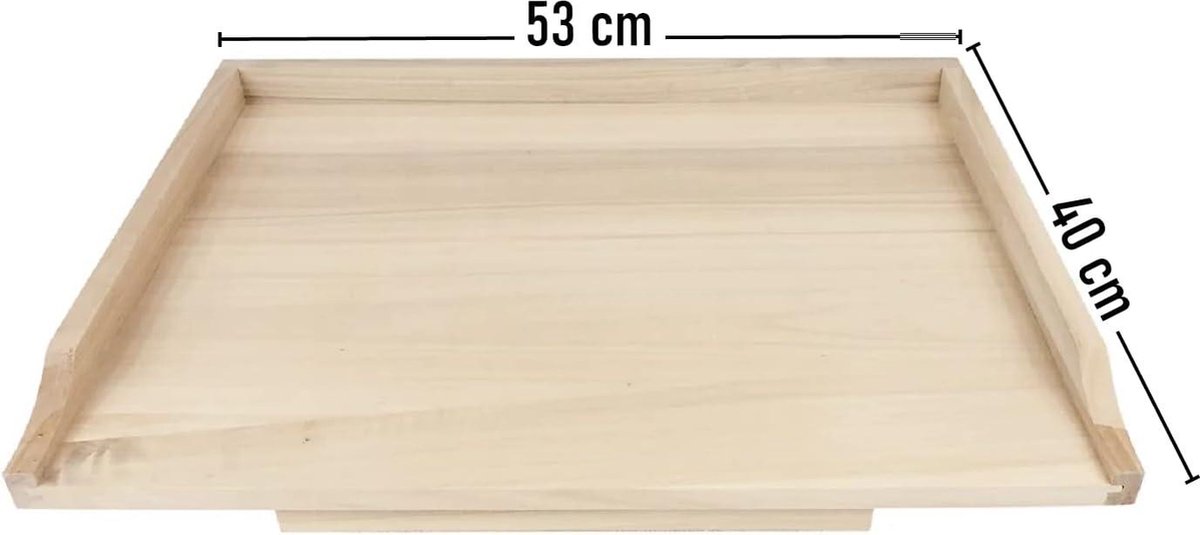 KOTARBAU® Deegplank pastameplank grote houten bakplank met aanslagrails 60x40 cm