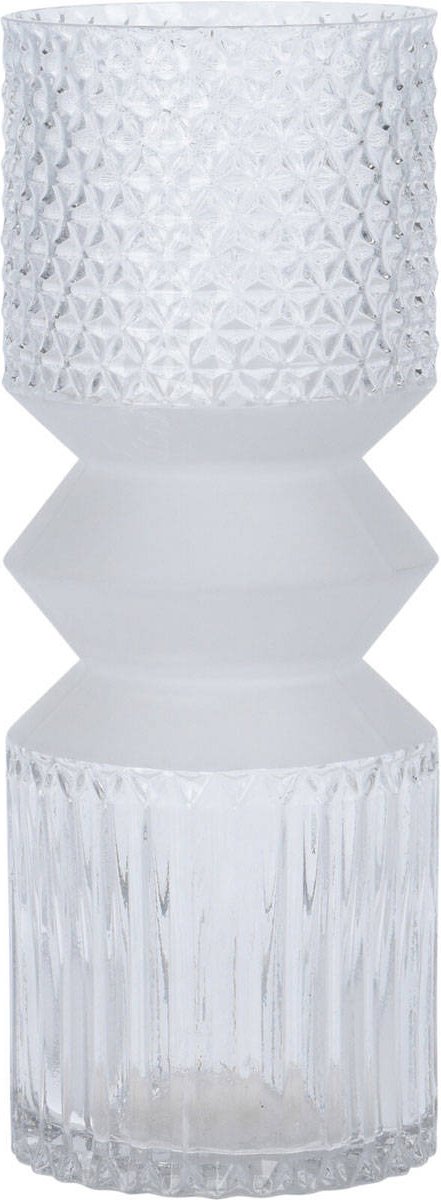 Home & Styling Collection Glazen cilindervormige vaas, 25 cm transparant
