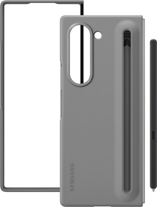 Foto: Origineel samsung galaxy z fold 6 hoesje slim s pen case grijs