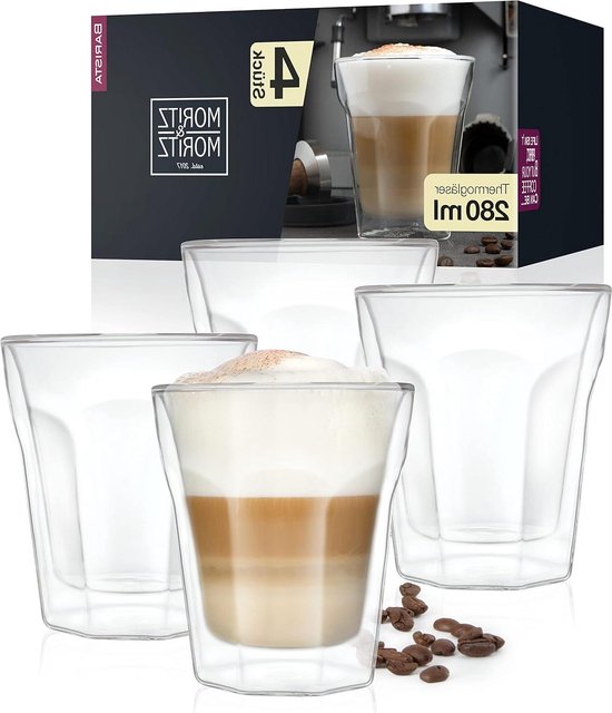 Dubbelwandige Latte Macchiato glazen 380 ml - 2 stuks kopen
